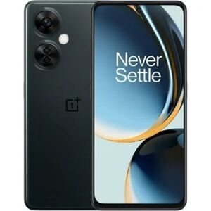 OnePlus Smartphone in Black with Blue Accent Display